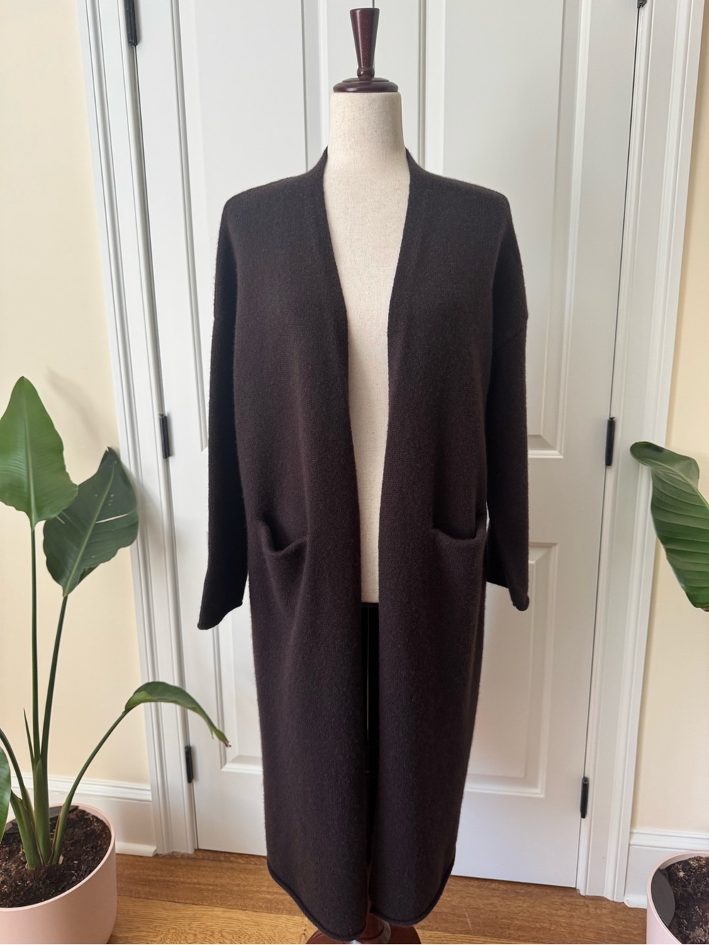 Sablyn Women's Long Open-Front Navy Sweater Cardigan
